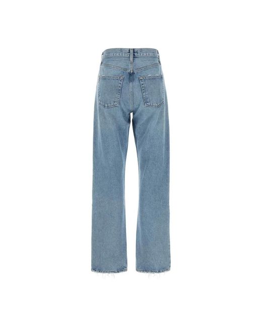 Agolde Blue Straight Jeans