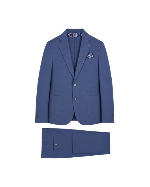 Single Breasted Suits Bob de hombre de color Blue
