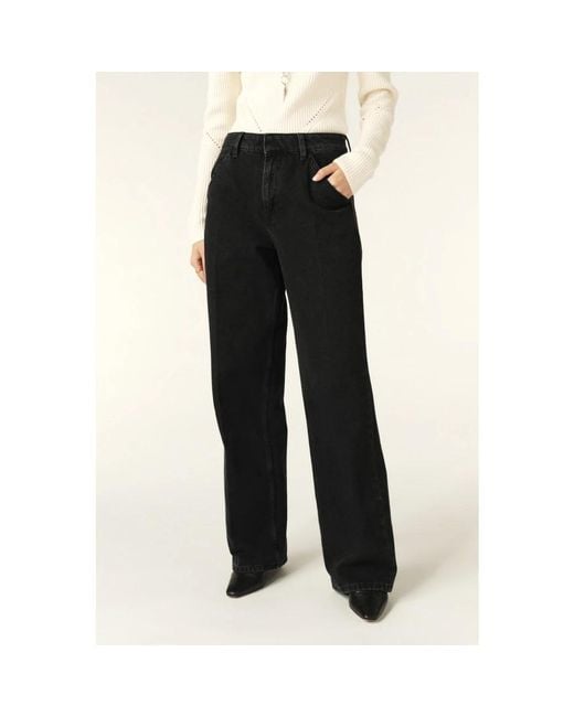 Ba&sh Wijde Broek in het Black