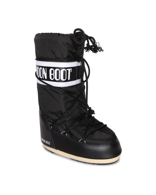 Moon Boot Black Icon Nylon Boot