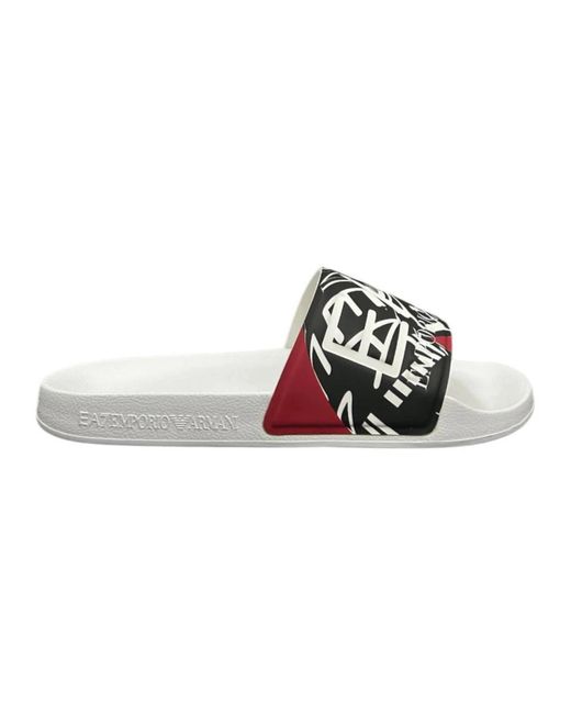 EA7 Weiße Flip-Flops & Slider in White für Herren