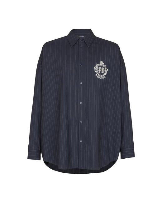 Balmain Casual Shirts in het Blue voor heren