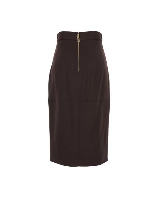 Elisabetta Franchi Brown Midi Skirts