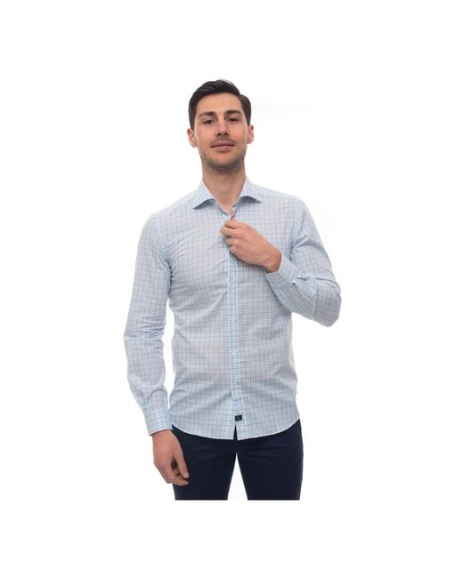 Fay Casual Overhemden in het Blue voor heren