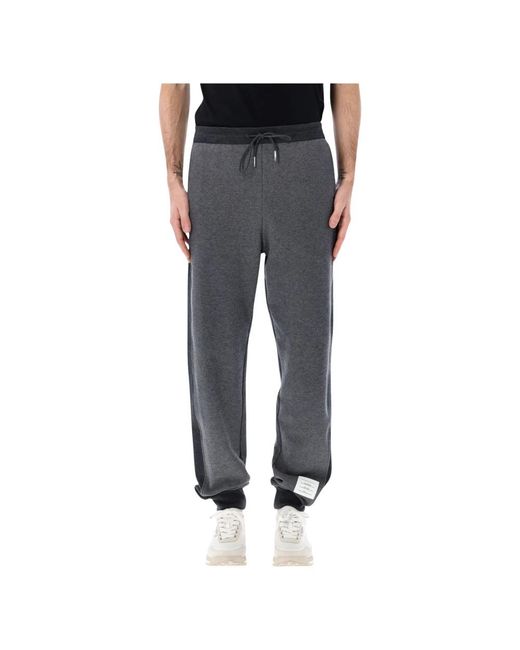 Thom Browne Sweatpants W/ Engineered Bar in het Gray voor heren