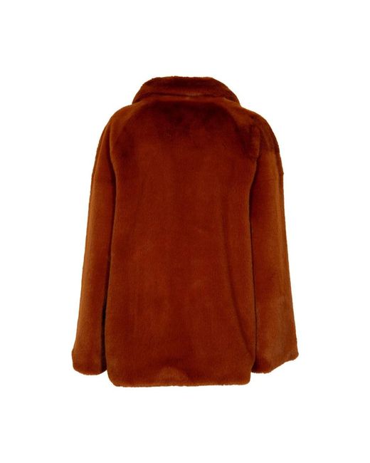 SKILLS & GENES Brown Faux Fur & Shearling Jackets