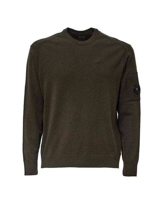 C P Company Green Round-Neck Knitwear for men