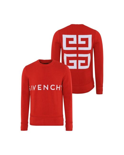 Givenchy Red Round-Neck Knitwear for men