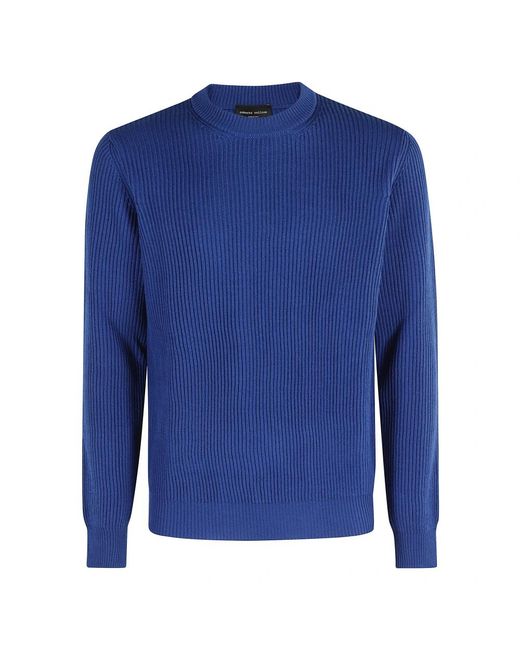 Roberto Collina Blue Round-Neck Knitwear for men