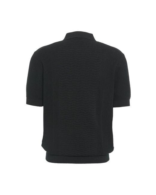 Paolo Pecora Black Polo Shirts for men