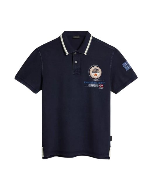 Napapijri Blue Polo Shirts for men