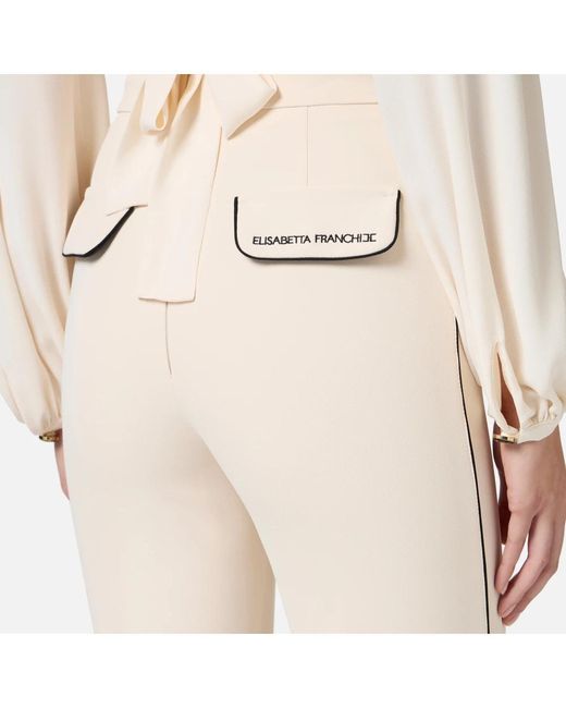 Elisabetta Franchi Wide Trousers in het White