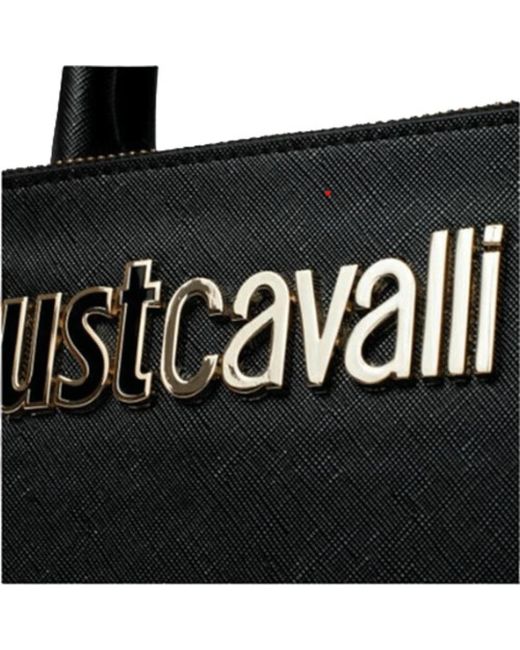 Just Cavalli Black Schwarze handtasche rechteckige form