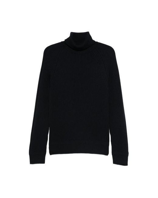 Zanone Truien & Vesten ,Zwart ,Wol Turtleneck Sweater in het Black voor heren
