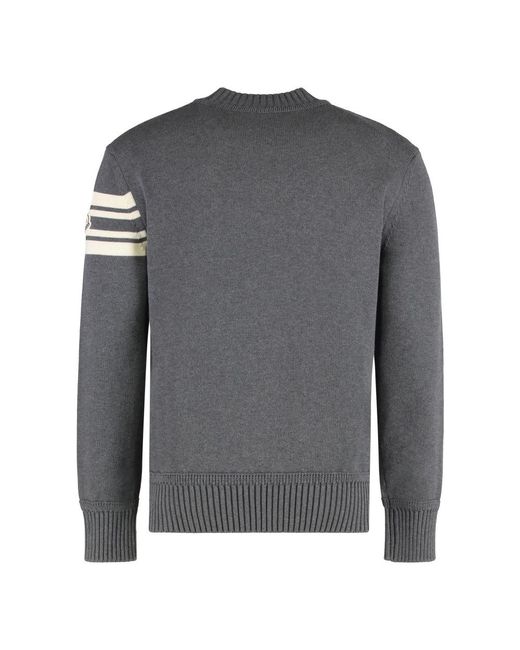 Moncler Gray Round-Neck Knitwear for men