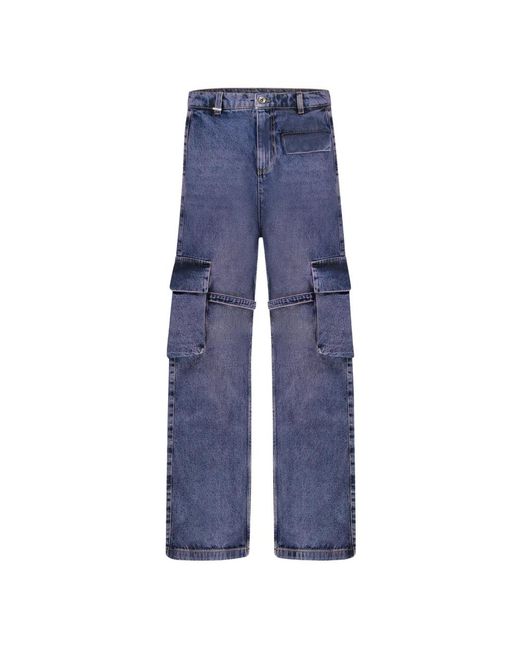 flâneur Blue Loose Fit Jeans for men