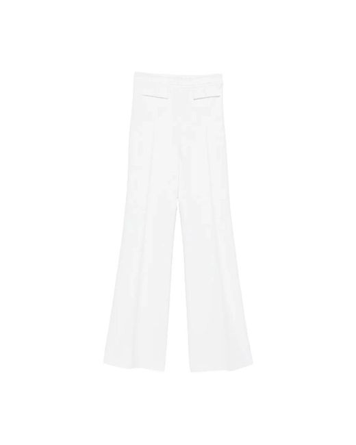 Elisabetta Franchi White Wide Trousers