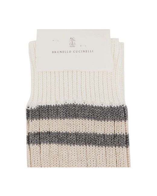 Brunello Cucinelli Gray Socks for men