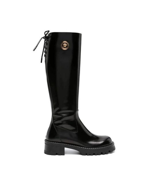 Versace Black High Boots
