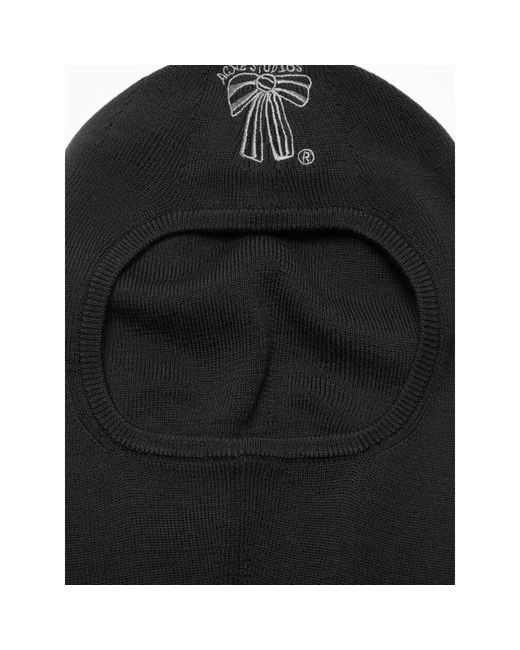 Acne Accessoires ,Zwart ,Wol Zwarte Merinowol Bivakmuts Hoed in het Black