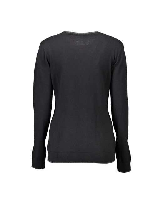 U.S. POLO ASSN. Black Round-Neck Knitwear