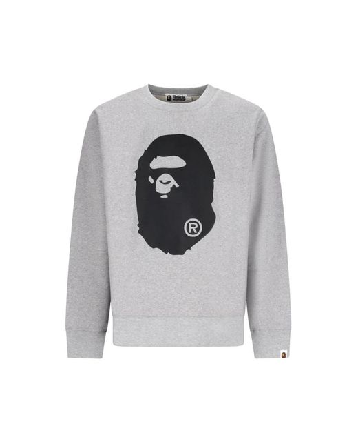 A Bathing Ape Gray Sweatshirts for men