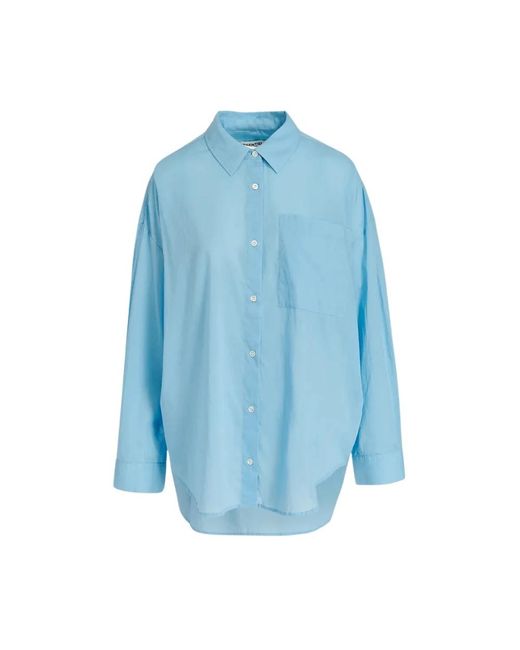 Oversized camicia con tasca sul petto di Essentiel Antwerp in Blue
