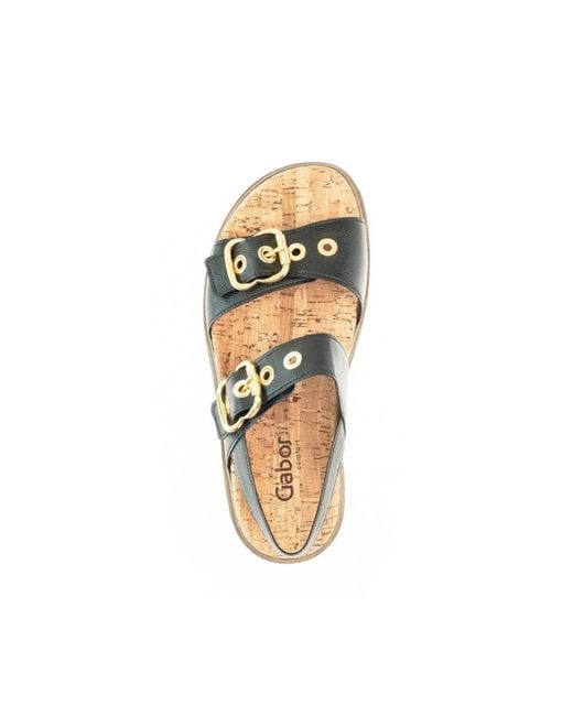 Gabor Brown Flat Sandals