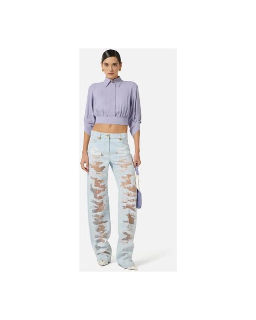 Elisabetta Franchi Purple Blouses