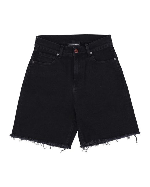 Vision Of Super Black Denim Shorts for men