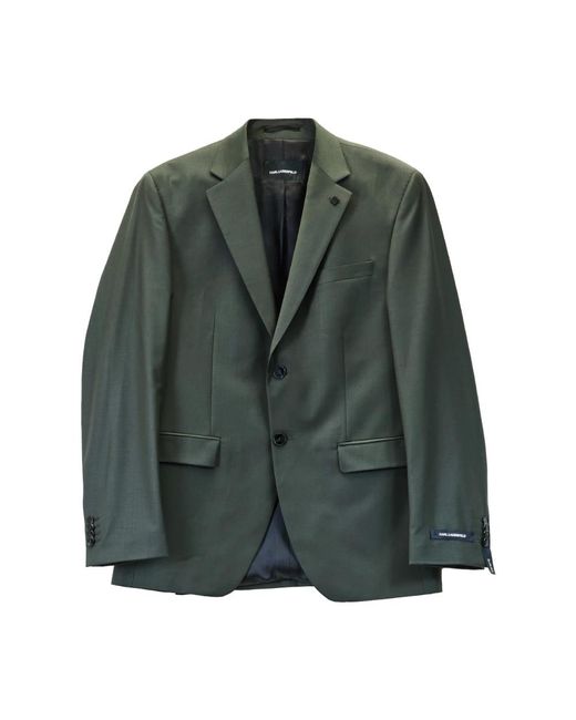 Karl Lagerfeld Green Single Breasted Suits for men
