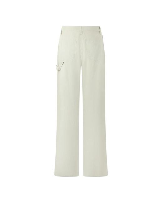 Moschino White Wide Trousers for men