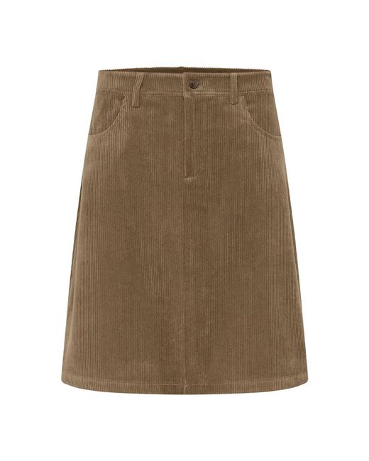 Cream Natural Short Skirts