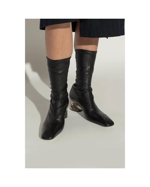 Jil Sander Black Heeled Boots