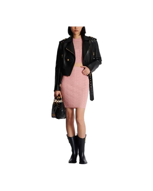 Balmain Pink Sleeveless Tops