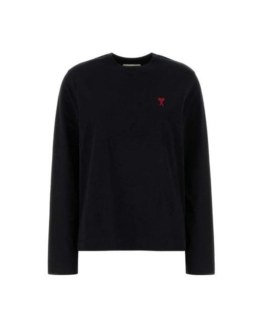 AMI Black Long Sleeve Tops for men