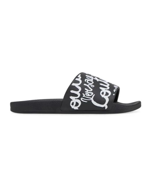 Versace Jeans Couture Black Sliders