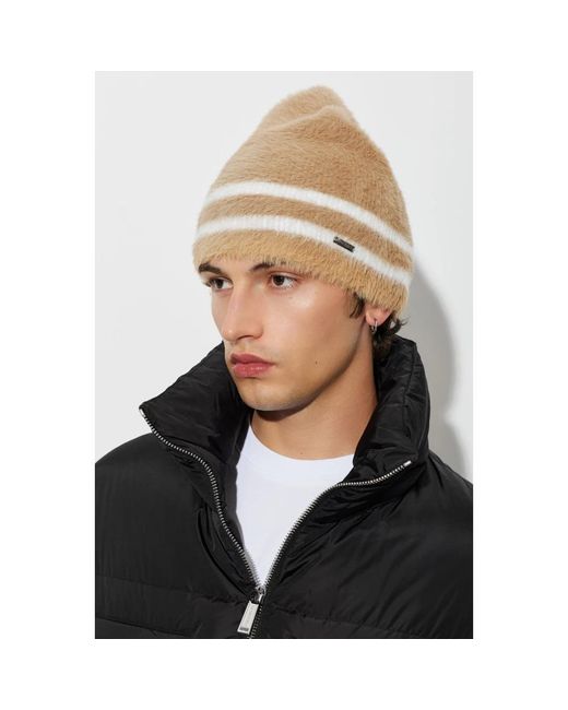 DSquared² Logo Beanie in Natural für Herren