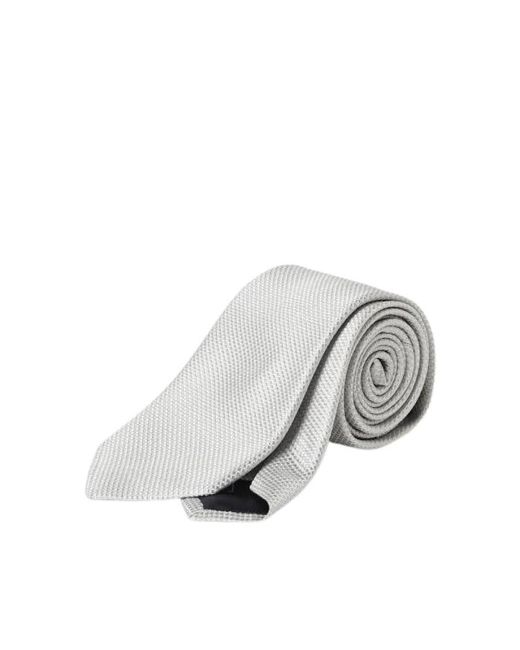 Tagliatore Accessoires ,Wit ,Elegante Zijden Stropdassen in het Gray voor heren
