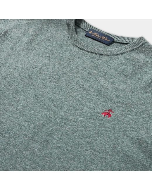 Round-Neck Knitwear Brooks Brothers de hombre de color Green