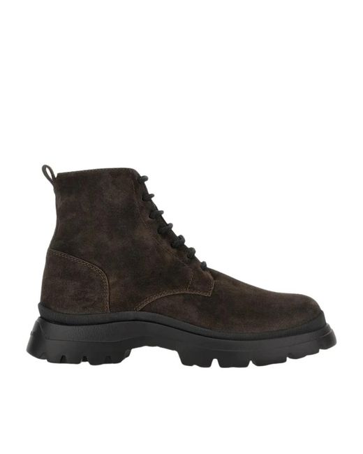 Hogan Black Lace-Up Boots for men