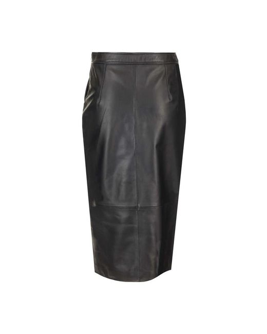 Arma Gray Leather Skirts