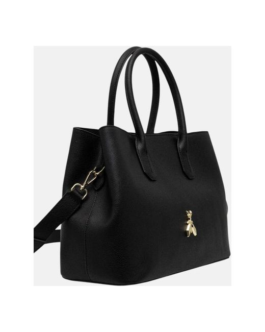 Patrizia Pepe Black Lederhandtasche Mit Frontlogo