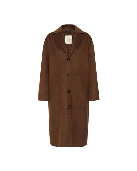 Single-Breasted Coats Part Two en coloris Brown
