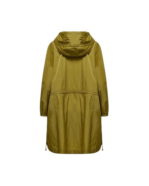 Bomboogie Jassen ,Groen ,Nylon Groene Parka Met Elastisch Koord in het Green