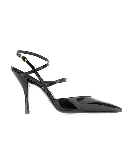 Stuart Weitzman Black Strapeze 100 Pump