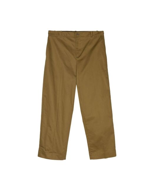 Maison Kitsuné Green Straight Trousers for men