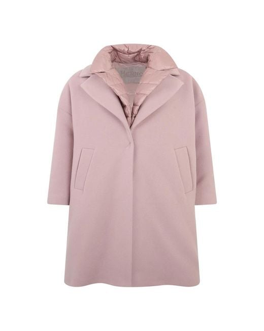 Single-Breasted Coats Herno de color Pink