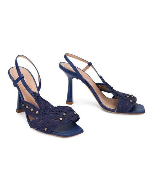 Alberta Ferretti Blue High Heel Sandals