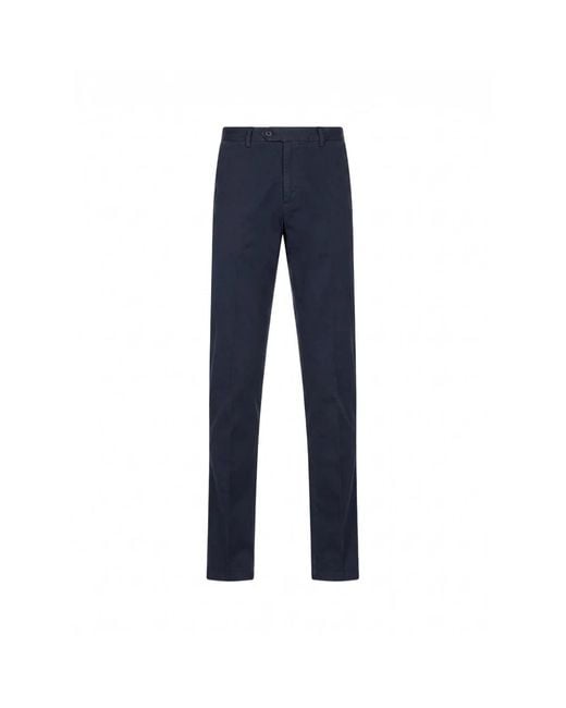 Kiton Blue Slim-Fit Trousers for men
